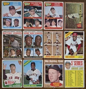 1960s TOPPS STAR/HOF LOT MICKEY MANTLE, AARON, MAYS, CLEMENTE LOW GRADE READ DES - Picture 1 of 24