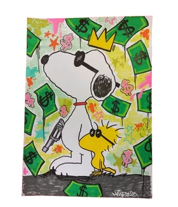 Original Snoopy woodstock A3 Graffiti art painting Signed numbered OOAK urban - Picture 1 of 6