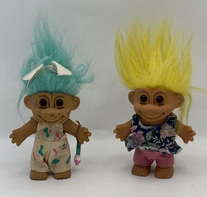 Two Original Russ Gonks Trolls Dolls Painter Easter - Picture 1 of 13