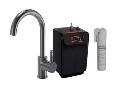 Single Lever 3-in-1 Instant Boiling Hot Water Tap – Gun Metal Full Kit - Image 1 of 4