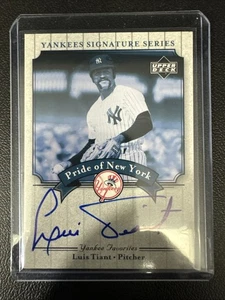 2003 Upper Deck Yankees Signature Series Pride of New York Autograph Luis Tiant - Picture 1 of 2