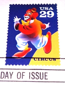 Circo - Payaso - Réplica de estampillas doradas 1993 22kt - Réplicas doradas - Imagen 1 de 4