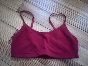 Gap Body red cotton blend wireless bralette adjustable straps large - Picture 1 of 4