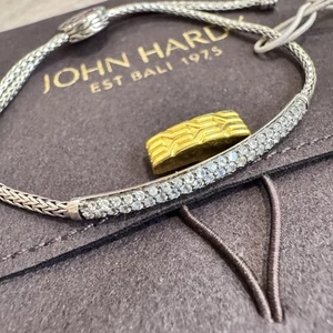 John Hardy Sterling Silver Rainbow Moonstone Bracelet Adjustable Size NEW - Picture 1 of 20