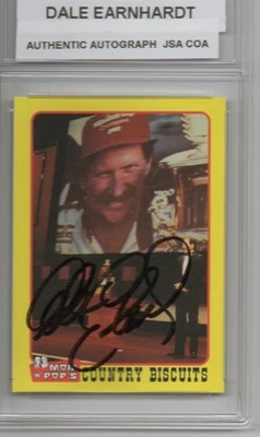 1991 TRAKS DALE EARNHARDT AUTOGRAPHED COUNTRY BISCUITS CARD#4 JSA/COA - Image 1 of 3