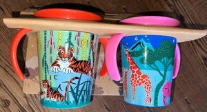Taza para sorber Munchkin® Miracle® 360, 2 unidades tigre, jirafa nueva con etiquetas - Imagen 1 de 3