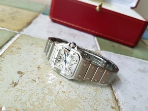 Cartier Montre automatique Santos en or rose pour femmes 23 mm 2423 138750222 - Picture 1 of 9