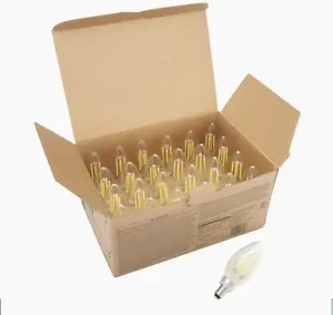 24 Pack GE Daylight LED B10C Candelabra Base Bulbs 60W EQ 5W Decorative Candle - Picture 1 of 7