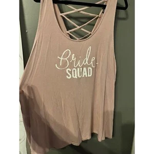 Torrid size 3 super soft shirt tank top pink bride squad - Picture 1 of 3