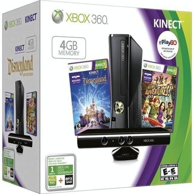 Microsoft Xbox 360 + Kinect e 3 Jogos E 4gb Standard Cor Preto em