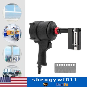 Pneumatic Air Panel Straight Sheet Metal Hole Punch Tool 8mm Hole Puncher+Handle - Picture 1 of 14