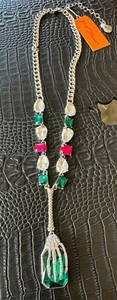 Betsy Johnson Halloween Necklace - NWT - Beautiful glass stones! - Picture 1 of 10