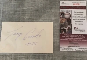 Larry Csonka DOLPHINS SIGNED 3x5 INDEX CARD JSA AUTHENTICATION - Picture 1 of 2