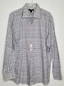 NWT METROPOLITAN BY LORD & TAYLOR MEN'S LONG SLEEVE BUTTON FRONT SHIRT XL - Picture 1 of 3