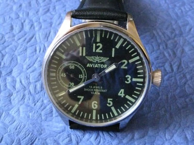 MARRIAGE Vintage WristWatch 3602 18J AVIATION MILITARY STYLE USSR - Image 1 of 4