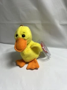 TY Natale Jingle Beanies Quackers l'anatra peluche peluche ornamento - Foto 1 di 7