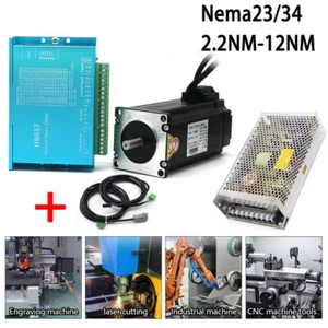12Nm 8.5Nm 4.5Nm 3Nm 2.2Nm Closed Loop Stepper Driver +Motor Kits NEMA34 NEMA23 - Picture 1 of 17