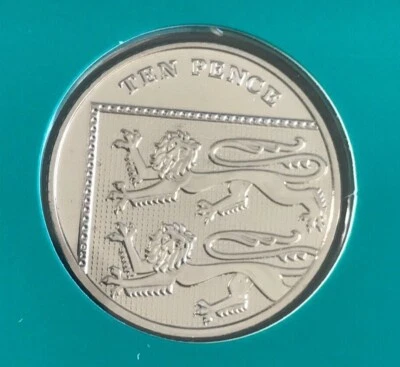 Simply-Coins~ 2018 TEN 10 PENCE COIN BRILLIANT UNCIRCULATED BU BUNC - Image 1 of 3