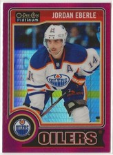 2014-15 O-Pee-Chee Platinum Red Prism #136 Jordan Eberle Edmonton Oilers 093/135