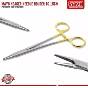 Deutscher T/C Mayo Hegar Nadelhalter mit Wolframcarbidspitze Chirurgisch Dental - Bild 1 von 3
