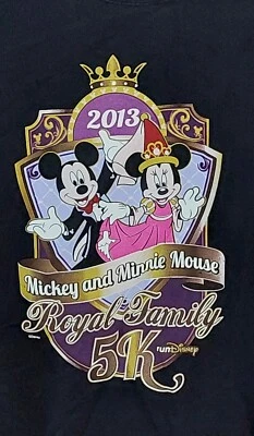 Run Disney футболка WDW 2013 Микки и Минни-Маус Royal семьи 5K размер L EUC - Изображение 1 из 4