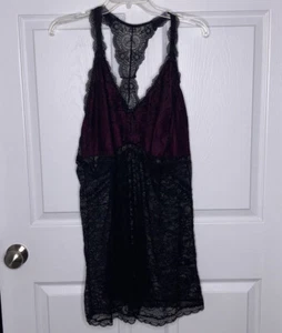 Cacique schwarz rosa Negligee Nachthemd Dessous Babydoll Gr. 26/28 26 28 - Bild 1 von 3