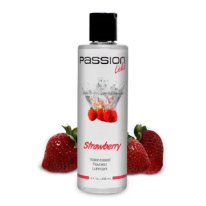 PASSION Flavored Water Based Edible Personal Lubricant Lube 8 oz - Strawberry - Picture 1 of 1
