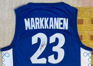 Lauri Markkanen Signed Autograph RARE FIBA Finland Team Jersey NBA Jazz Arizona - Picture 1 of 4