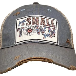 Distressed Trucker Hat Just A Small Town Girl - Picture 1 of 2