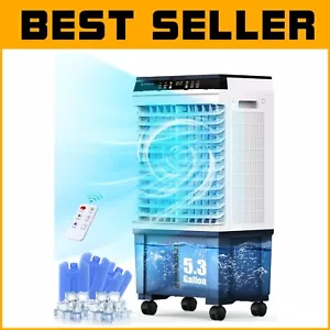 Whisper-Quiet 1800CFM Air Cooler with Ice Packs - Perfect for Indoor & Outdoor - Picture 1 of 9