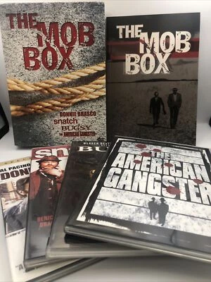 The Mob Box Set DVD Donnie Brasco, Snatch, Bugsy, The American Gangster +SC Book - Image 1 of 4