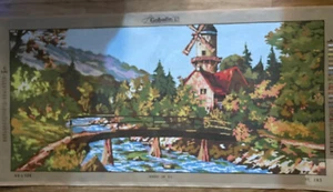 Printed needlepoint canvas 60x120 Cm Gobelin L Windmill Canvas Only 11385 - Picture 1 of 1