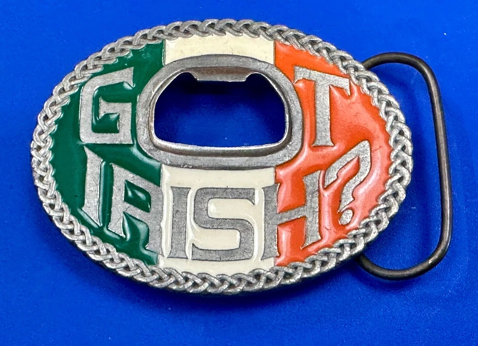 Got Irish, Irlanda bandeira cores - 2005 bergamota fivela de cinto e abridor de garrafa - Imagem 1 de 4