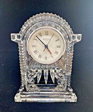 Vintage Waterford Crystal Mantel Clock - 18.5cm - Hand Cut - Made in Ireland