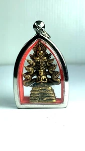 CIONDOLO SANTO OTTONE BUDDHA NAGA PROK FORTUNA GIOCO D'AZZARDO FETISH TALISMANO AMULETO THAILANDESE - Foto 1 di 10