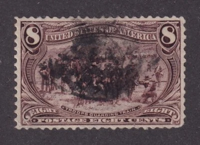 MATT'S STAMPS SCOTT#289 TRANS-MISSISSIPPI 8-CENT TROOPS, USED VF/XF-85 CV$75 - Image 1 of 3