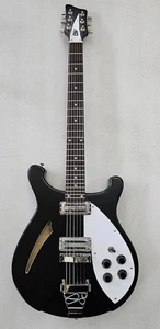 IYV IRK-300 Semi Hollow Chitarra elettrica corpo basswood nero manico acero - Foto 1 di 12