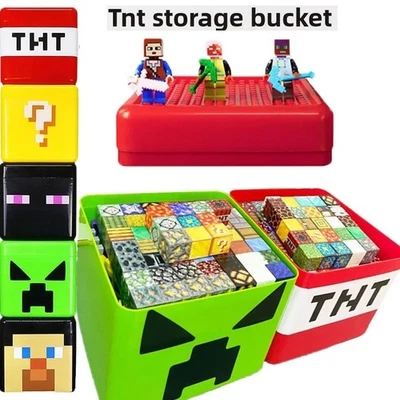 Magnetic Building Blocks Storage Bucket Educational Sensory Toy Block Container - Image 1 of 4