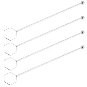  4pcs Coffee Stirrers Cold Cocktail Swizzle Sticks Bar Stirring Sticks Multi-use - Picture 1 of 12