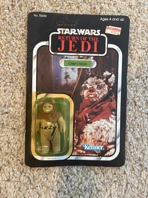 Chief Chirpa 1983 Kenner Star Wars ROTJ 77-Back - Figura Cardada - De Colección Foto 1 de 3