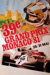 AFFICHE   POSTER    MONACO GRAND  PRIX  AUTOMOBILE 1981 - Picture 1 of 1