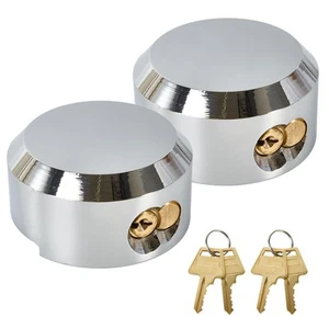 2 Pack Trailer Door Locks Keyed Alike Heavy Duty Hockey Puck Locks Reinforced... - Picture 1 of 6