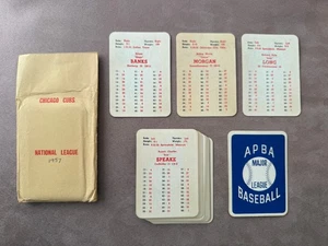 Original 1957 CHICAGO CUBS APBA Baseball Team Set Complete Nice Condition BANKS - Picture 1 of 3