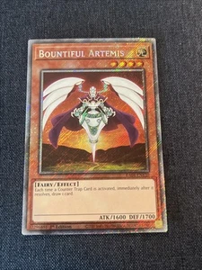 YUGIOH x1 RA04-EN130 BOUNTIFUL ARTEMIS PLATINUM SECRET RARE 1st EDITION - Picture 1 of 2