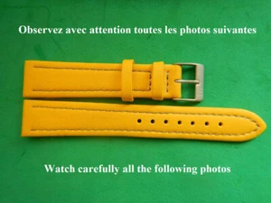 18 mm BRACELET COUSU JAUNE TEXTILE MICRO FIBRE WATER RESISTANT POUR TIPO LOCMAN - Imagen 1 de 17