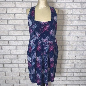 Kimchi Blue Sleeveless Multicolored Fit & Flare Side Pockets Rayon Dress Size 8 - Picture 1 of 24