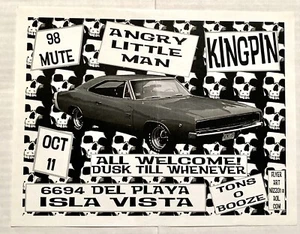 98 MUTE ANGRY LITTLE MAN KINGPIN RARE VINTAGE 1997 FLYER 11.01.1997 ISLA VISTA CA - Bild 1 von 2