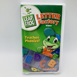 Leapfrog Letter Factory VHS Video 2003 Clamshell Teaches Phonics Pre Reading