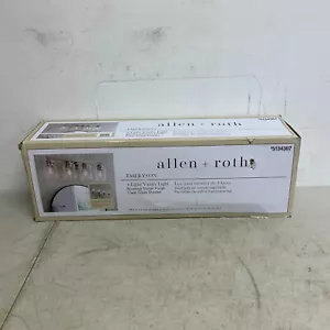 allen + roth Emeryson 4-Light Vanity Light Brushed Nickel Finish Clear Glass ... - Picture 1 of 22
