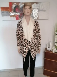 MADE IN ITALY - neue Velourleder-Optik-Jacke ONE SIZE (bis Gr.42) im Leo-Muster - Bild 1 von 12